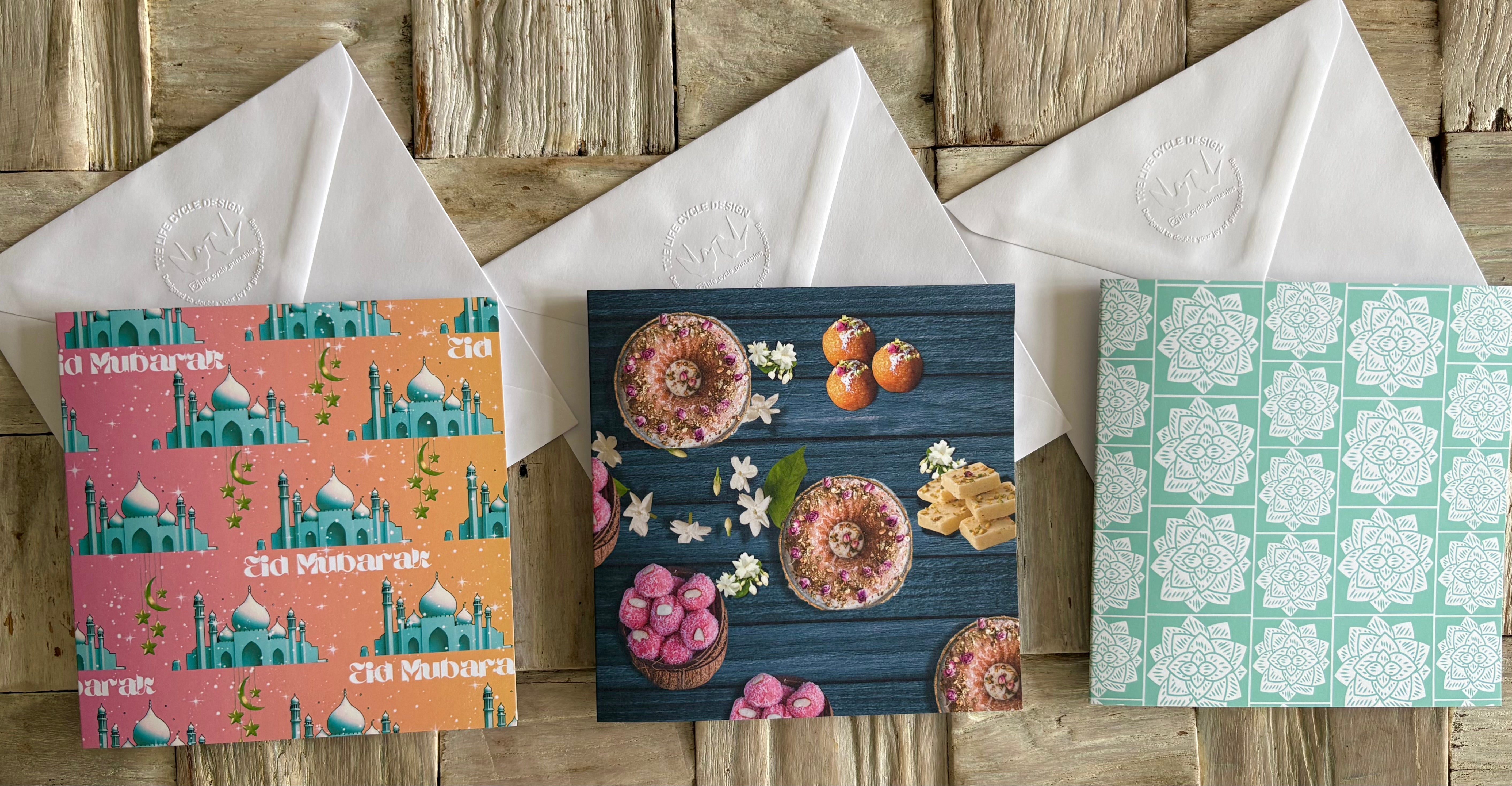 Contemporary & eco friendly Eid & Diwali cards by The Life Cycle Design