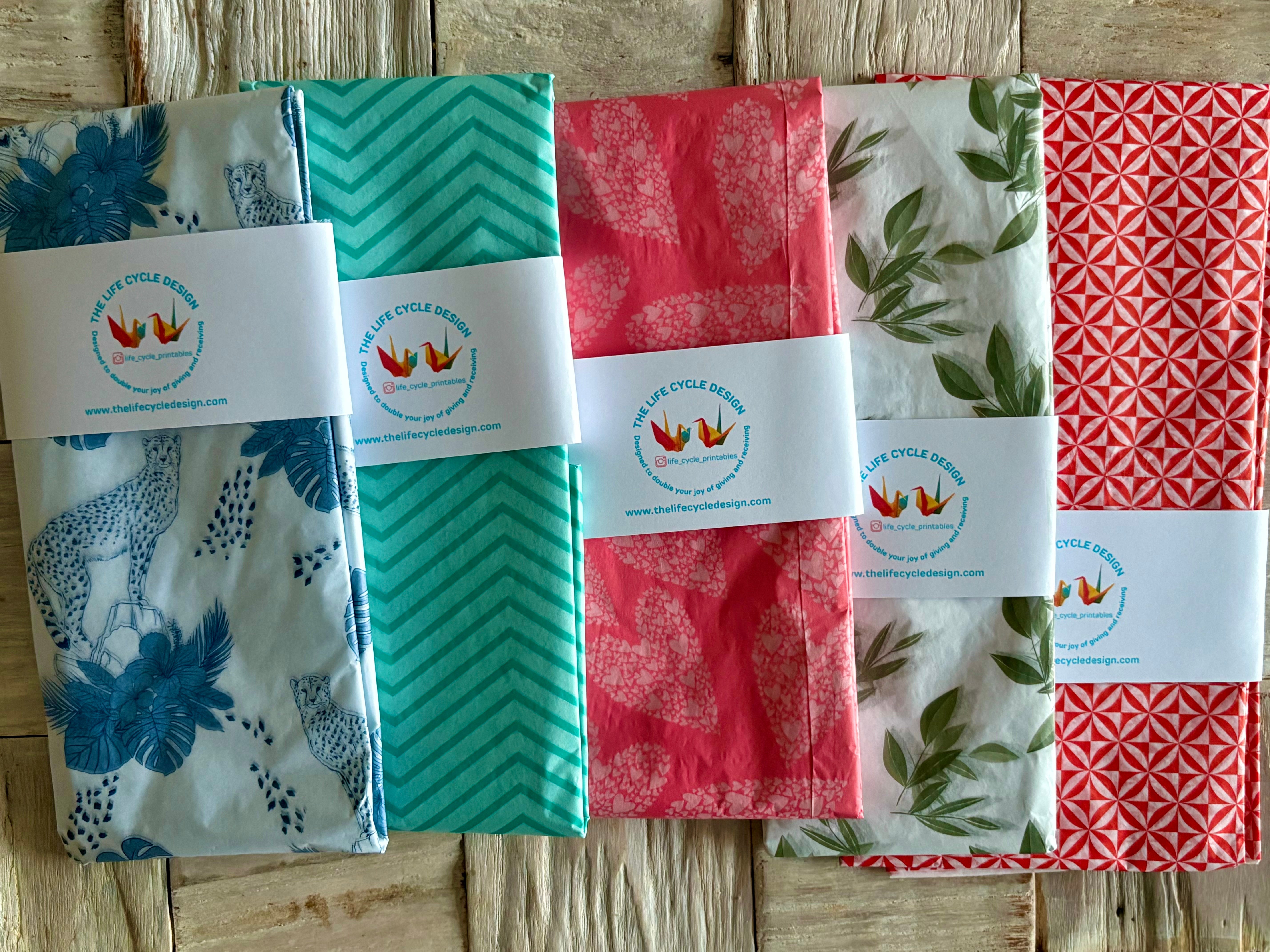 Colourful tissue paper available at The Life Cycle Design