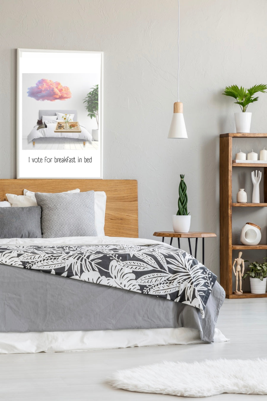 I vote for breakfast in bed wall art giclee print from original photography on Hahnemühle German Etching 310gsm paper