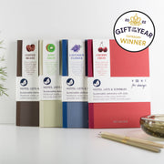 Reclaimed kiwi, coffee beans, cherry or lavender (15cm x 21cm) notebooks with 100% recycled paper- Winner Gift of the Year 2022