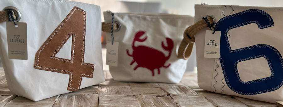 727 Sailbags Midinette clutch with rope handle