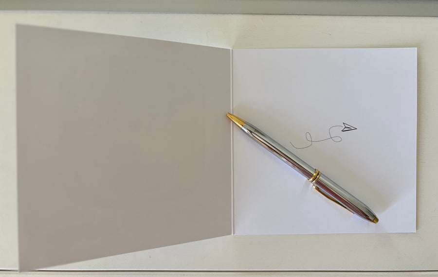 Lets fly away greeting card. One card, blank inside