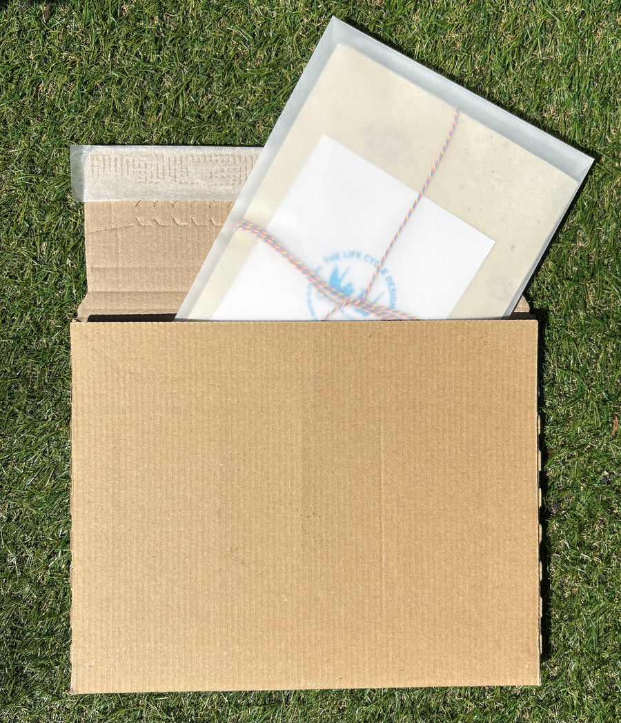 Handmade bougainvillea Lokta A5 paper and envelopes – luxuriously sustainable writing set