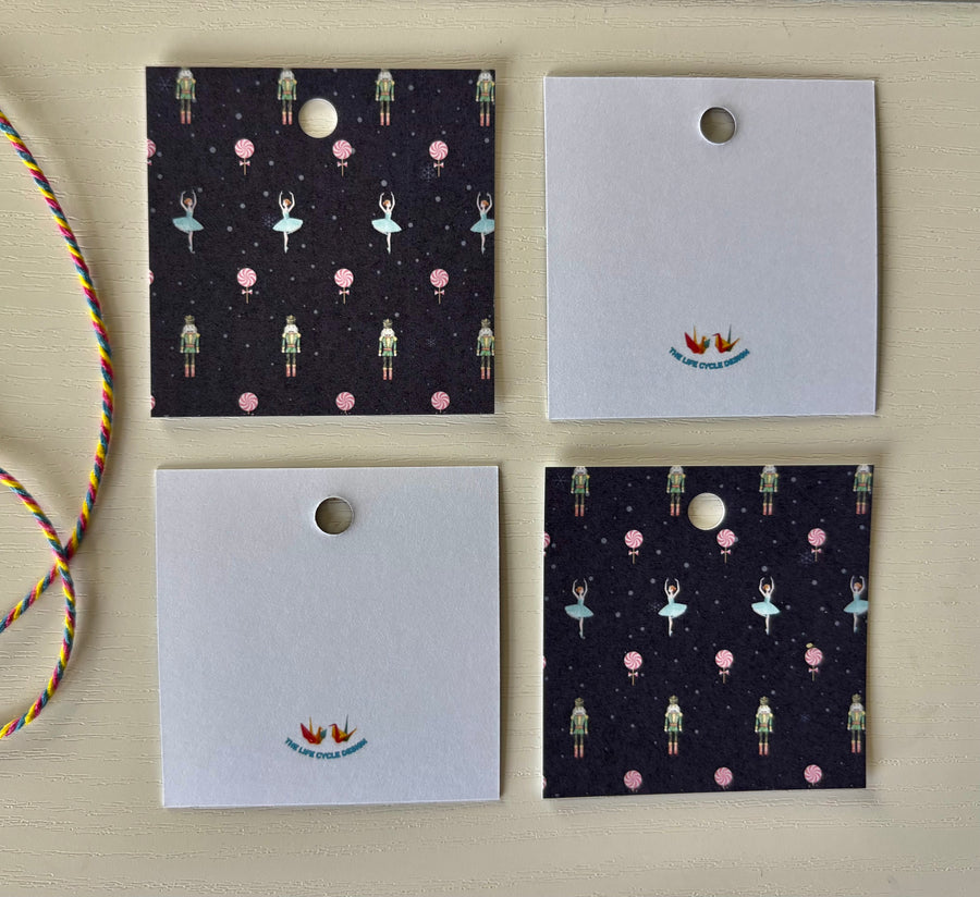 Eco-friendly Nutcracker inspired wrapping paper & gift tag set