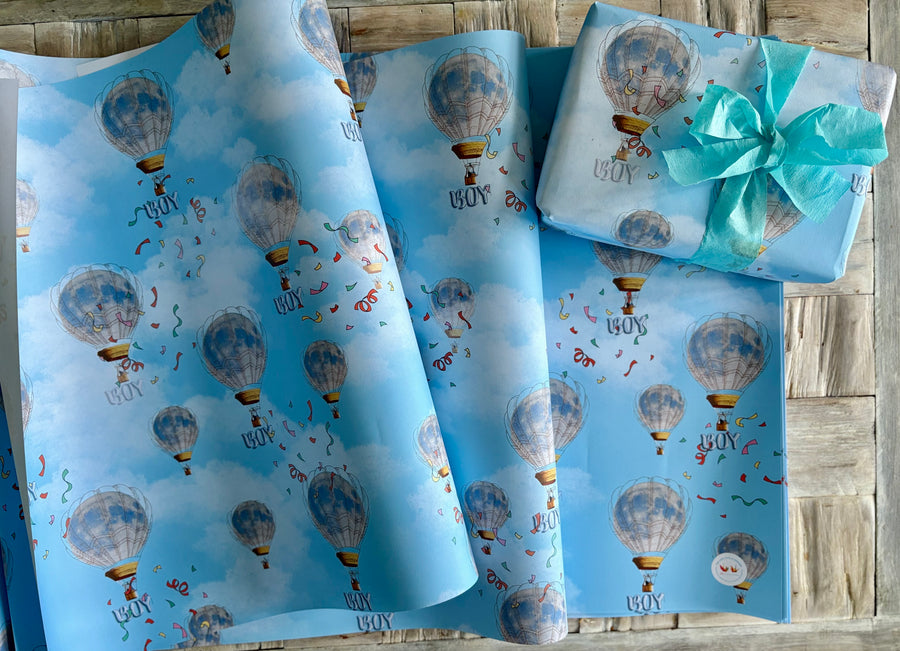It's a boy wrapping sheets, 120gsm, 500mm x 700mm