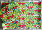 Painted hearts wrapping sheets, 120gsm, 500mm x 700mm