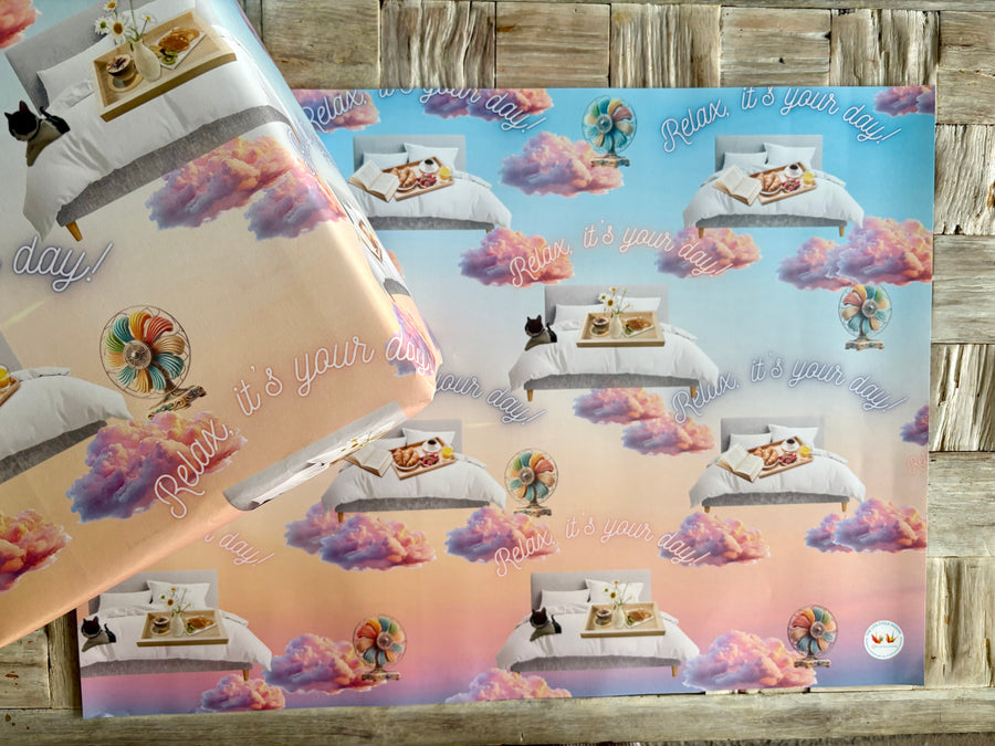 Relax its your day wrapping sheets, 120gsm, 500mm x 700mm