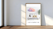 I vote for breakfast in bed wall art giclee print from original photography on Hahnemühle German Etching 310gsm paper